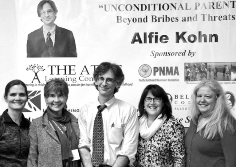 Attic founders with Alfie Kohn